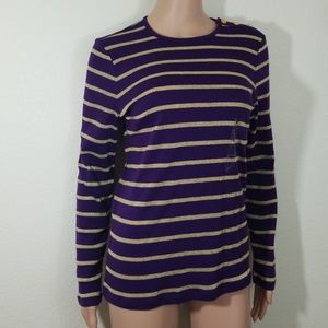 SOLD! Ralph lauren NWT purple and gold long sleeve